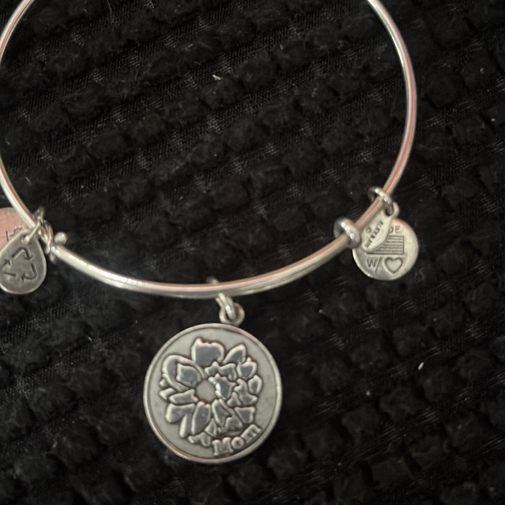 Two Alex and Ani Mom and Because I love You Silver Bracelets. You get two. - Picture 5 of 7